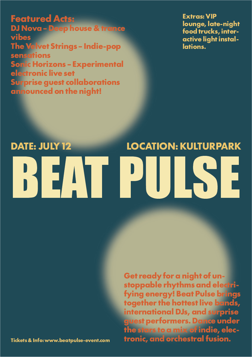 Poster Design - Grafik Design project by Leonie Bosshard